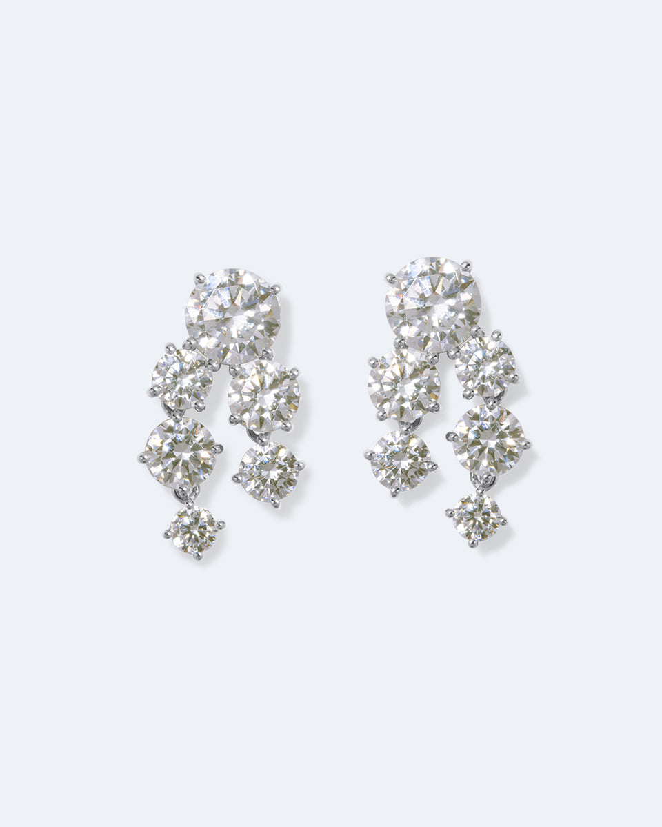 Infinite Void (And Other Places to put Your Opinion) - Zirconia and Recycled Silver Earrings