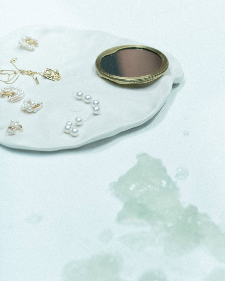 The Compact - Brass Pocket Mirror in Gold
