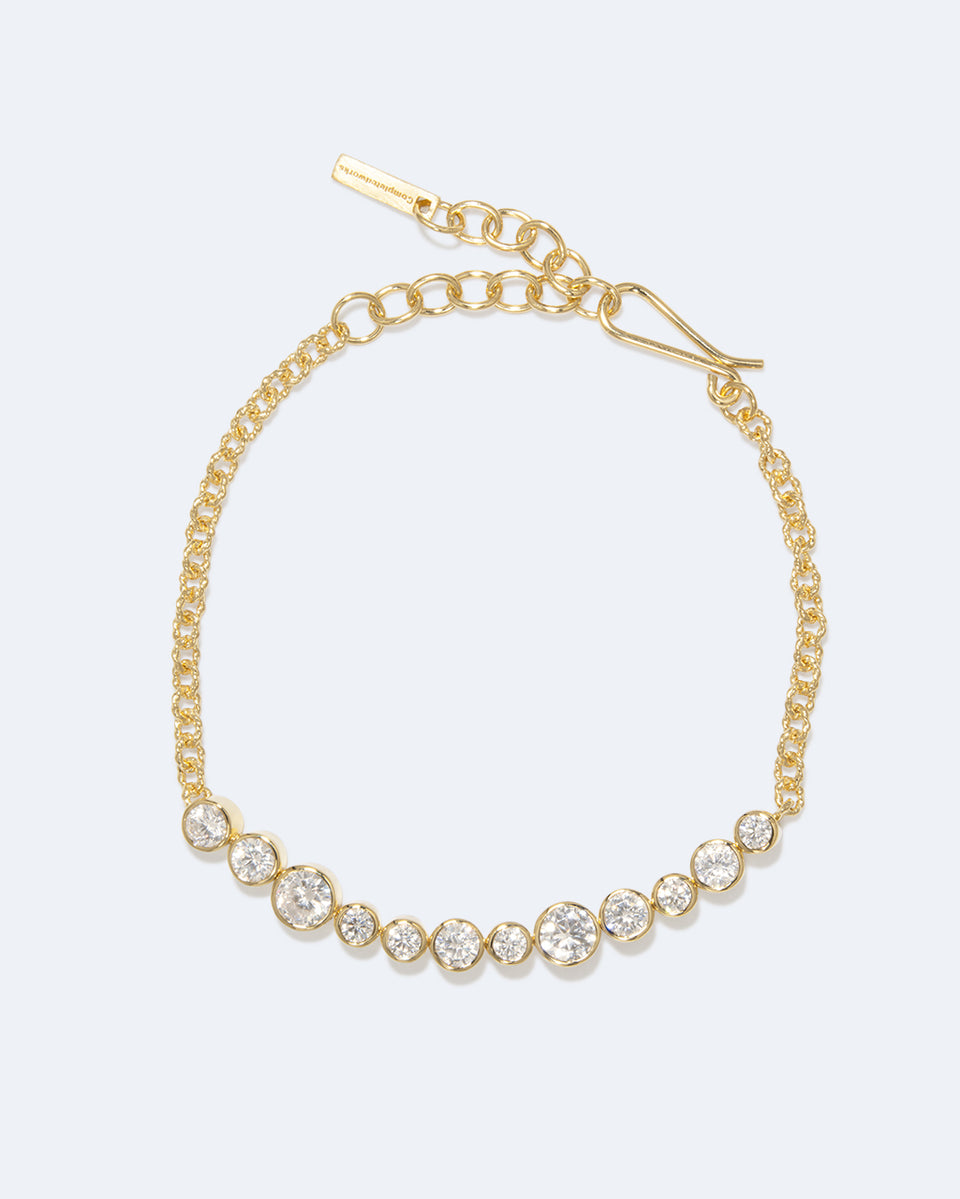 Wild Eyed - Zirconia and Recycled Gold Vermeil Bracelet