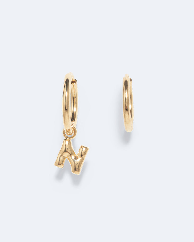 Classicworks™ N - Recycled Gold Vermeil Earrings