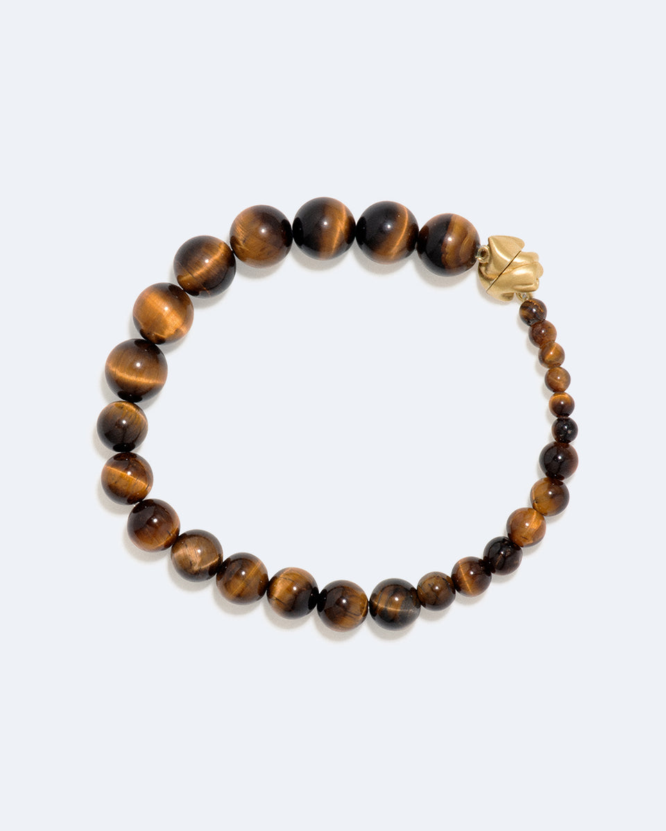 Tidelands - Tiger Eye and Recycled Gold Vermeil Bracelet