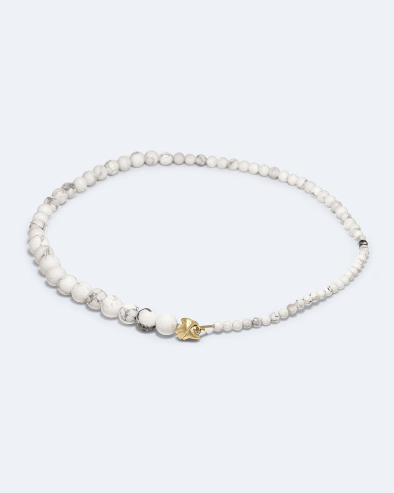 Tidelands - White Howlite and Recycled Gold Vermeil Necklace