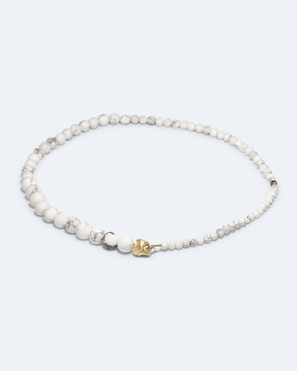 Tidelands - White Howlite and Recycled Gold Vermeil Necklace