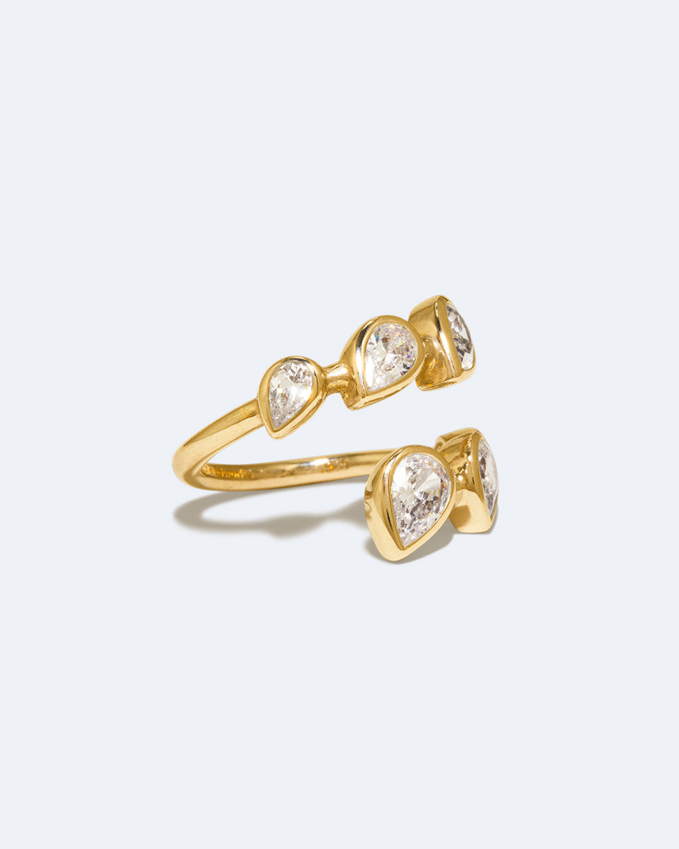 Arc - Zirconia and Recycled Gold Vermeil Ring