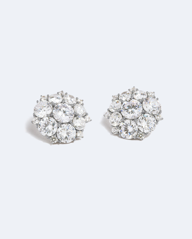 The Many‐Headed Hydra - Zirconia and Recycled Silver Earrings