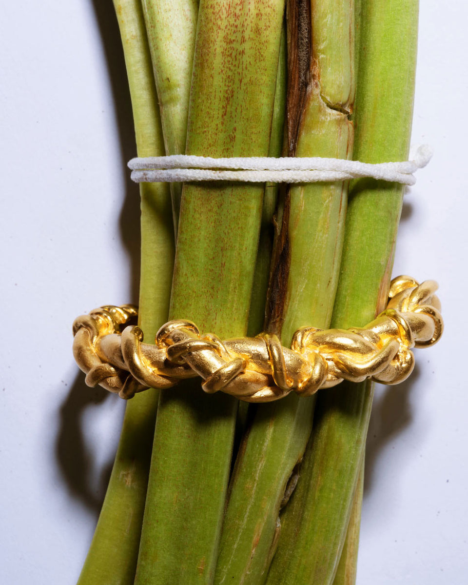 Labyrinth - Gold Plated Cuff