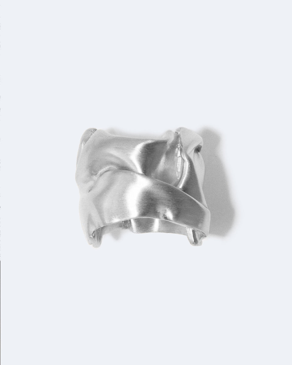 Crunched: A Tale of Abandoned Legal Strategies - Recycled Silver Ring