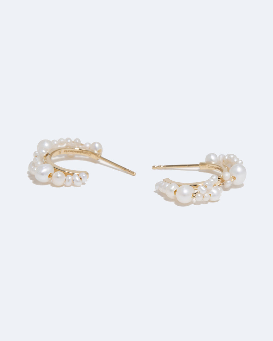 Stratus - Pearl and Recycled Gold Vermeil Earrings