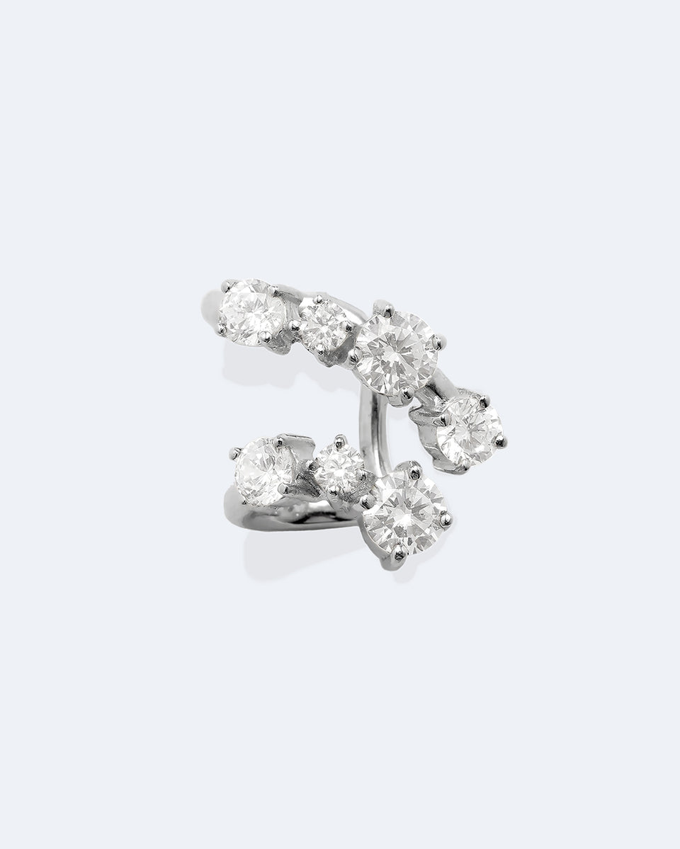 Horizons II - Zirconia and Sterling Silver Ear Cuff