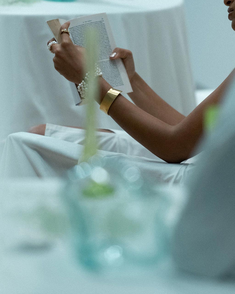 Something of Vast Importance is Being Communicated Just Out of Earshot - Gold Plated Cuff
