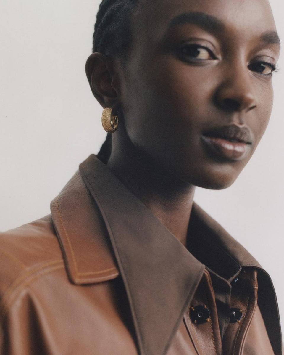 The Cave You Fear to Enter Holds The Treasure That You Seek - Recycled Gold Vermeil Earrings
