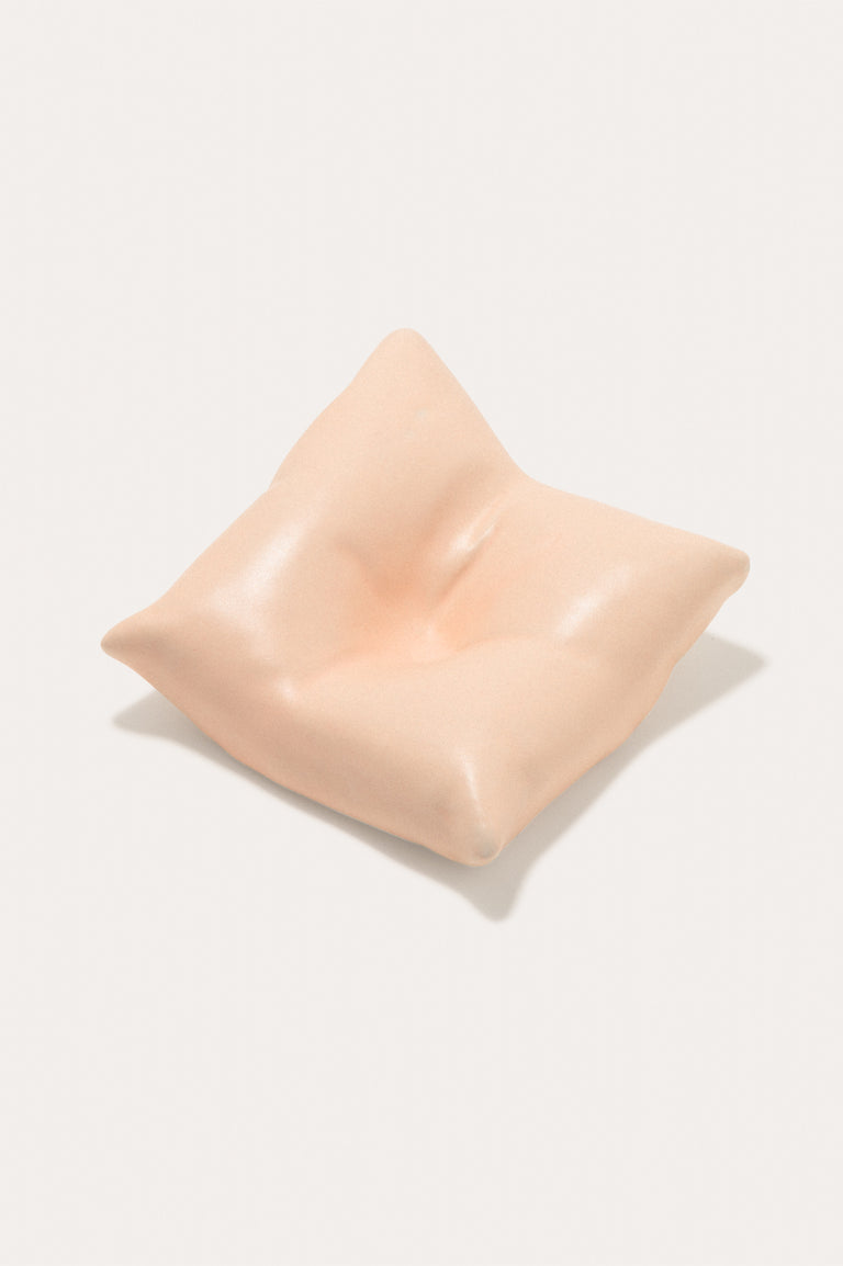 Bumped II - Ceramic Cushion in Matte Peach