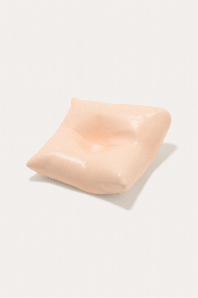 Bumped II - Ceramic Cushion in Matte Peach