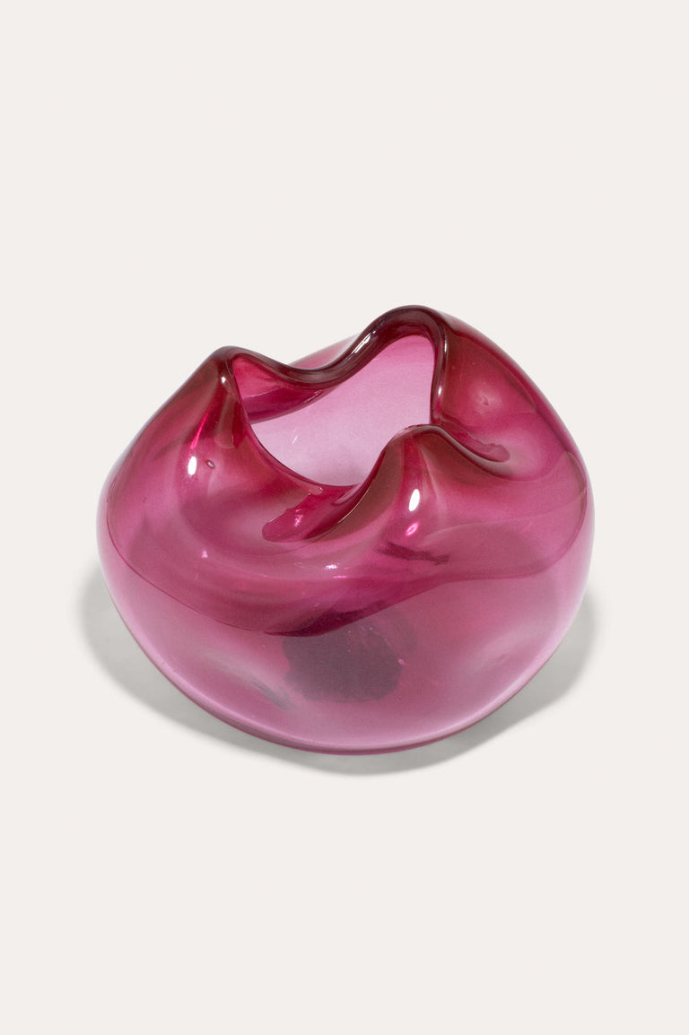 The Bubble to End all Bubbles - Recycled Glass Vase in Magenta