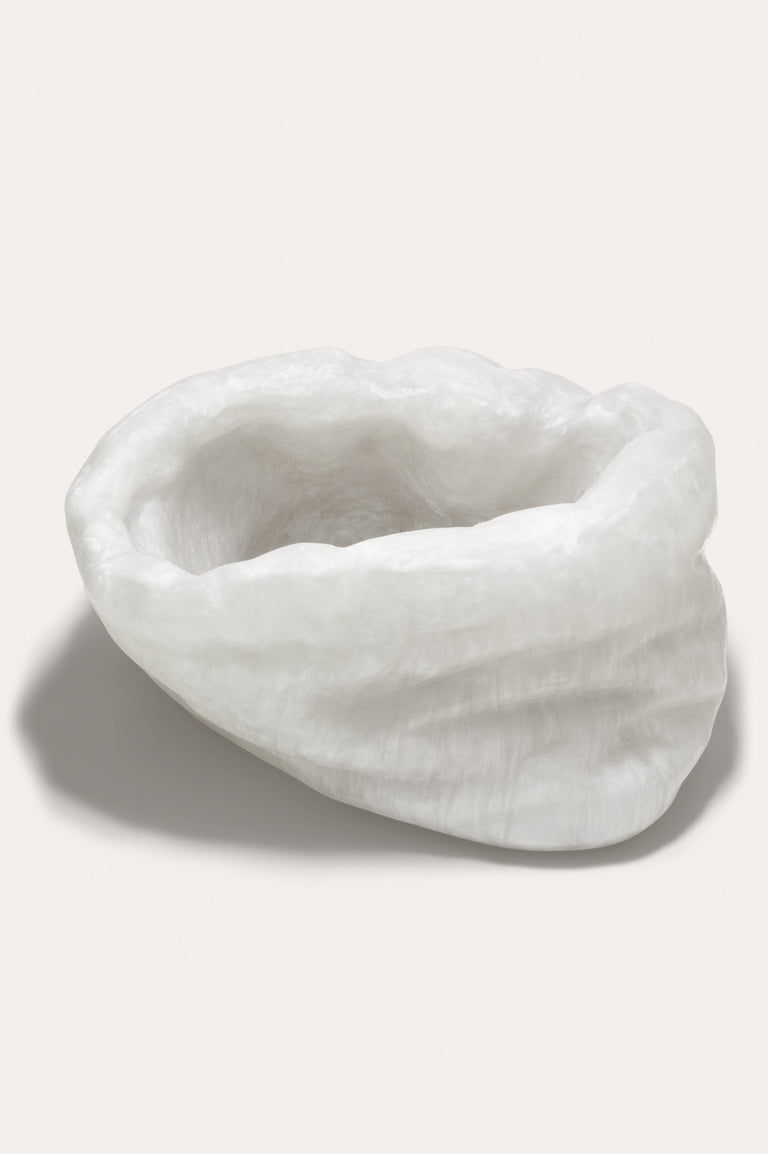 Broth - Resin Vase in Pearlescent White