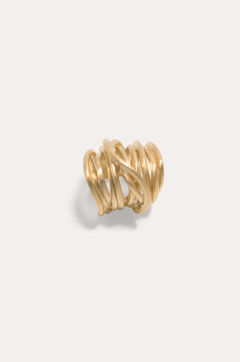 Why Am I Here and Not Somewhere Else - Gold Vermeil Ear Cuff
