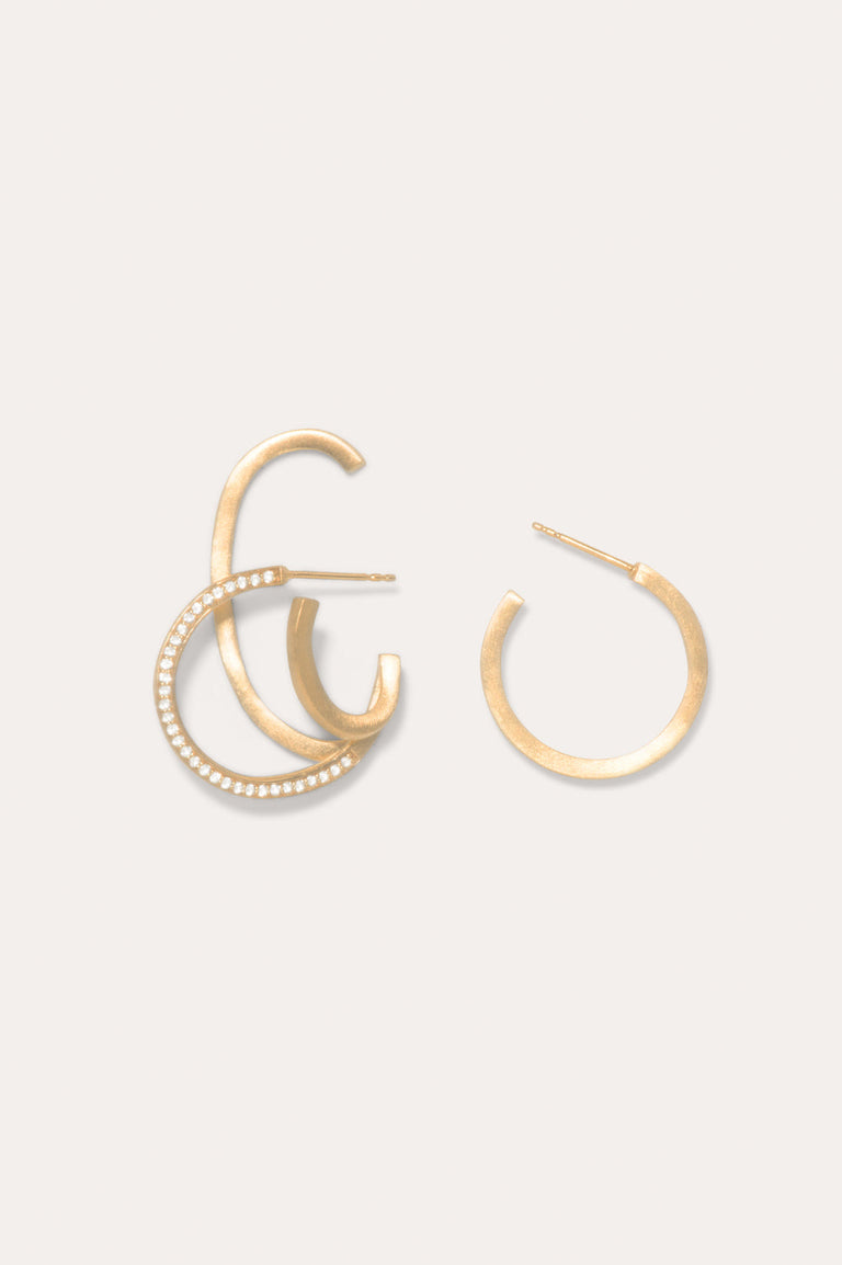 Marsh - White Topaz and Gold Vermeil Earrings