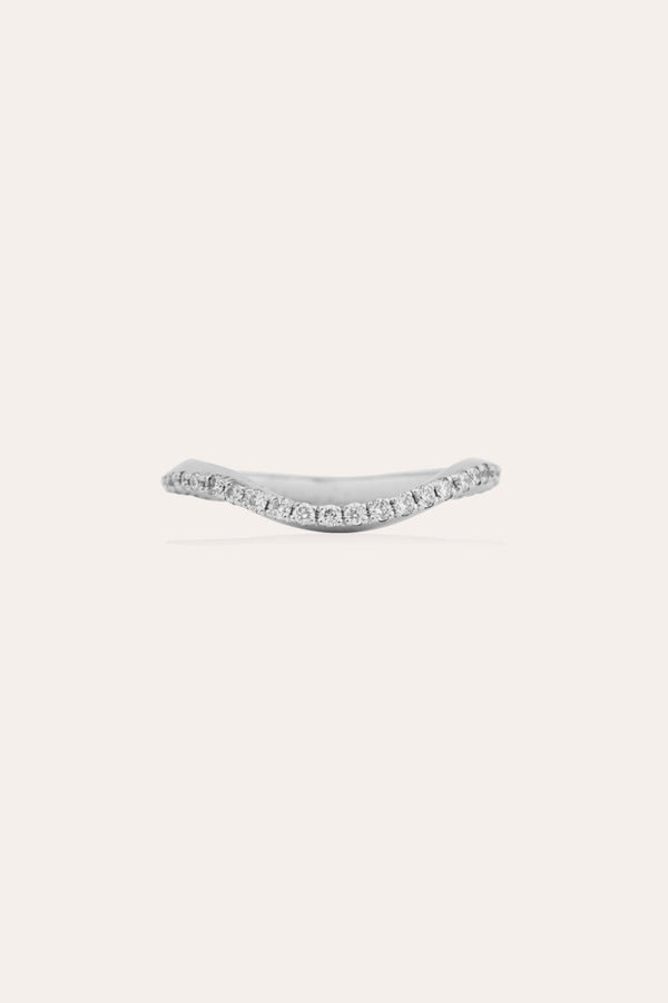 Wild Waves - 18 Carat White Gold and Diamond Ring