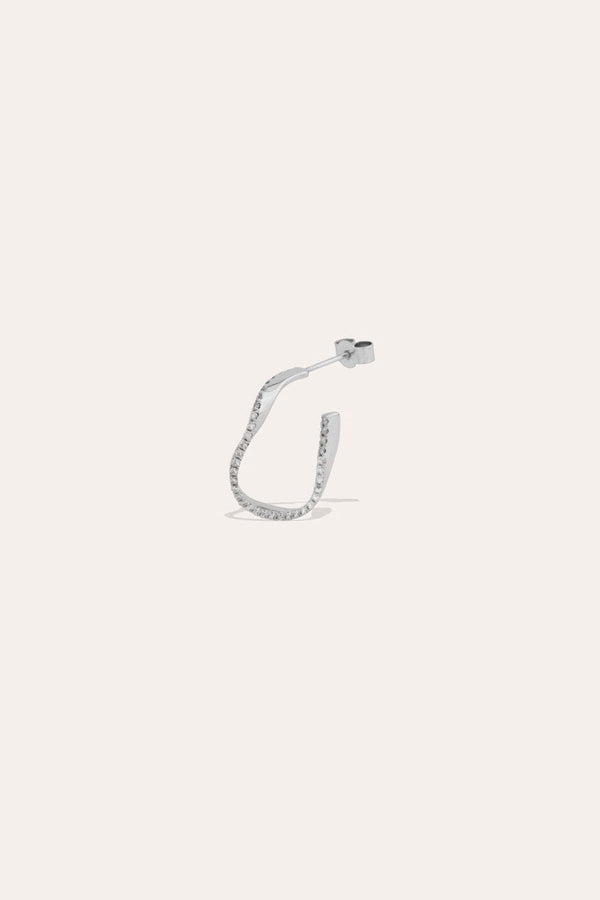 Elegy for W.W. - 18 Carat White Gold and Diamond Single Earring