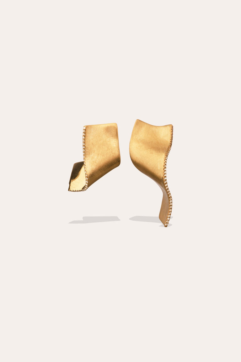 Memories of Water - 18 Carat Yellow Gold and Diamond Earrings