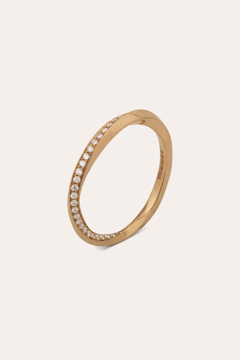 The Phases of the Moon - 18 Carat Yellow Gold and Diamond Ring