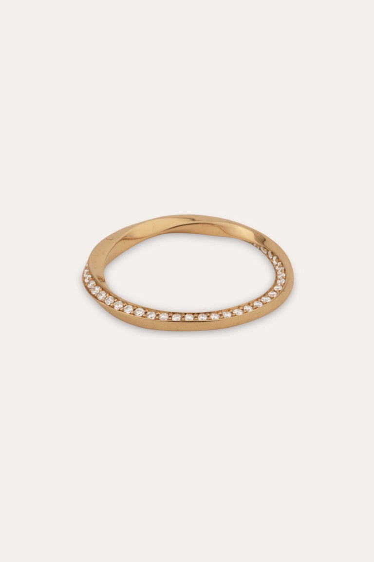 The Phases of the Moon - 18 Carat Yellow Gold and Diamond Ring