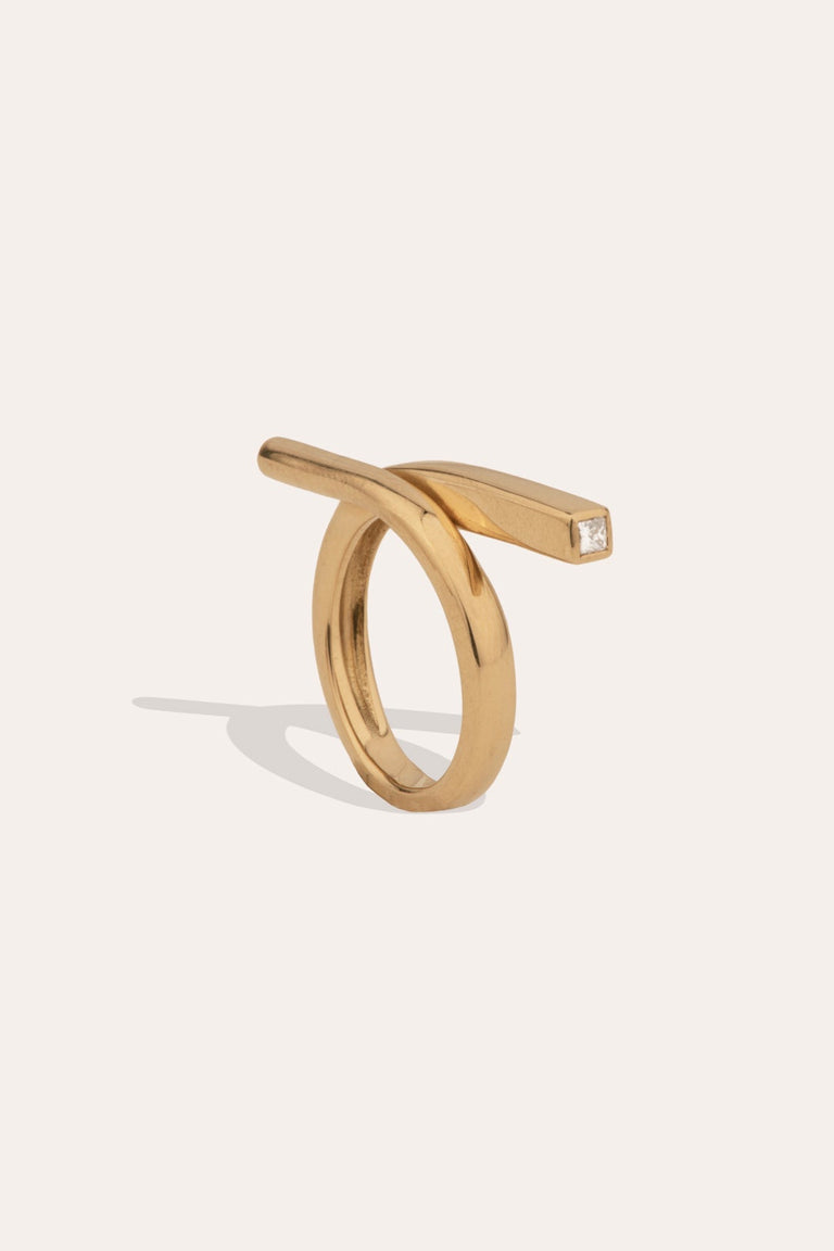 Flight - 18 Carat Yellow Gold and Diamond Ring