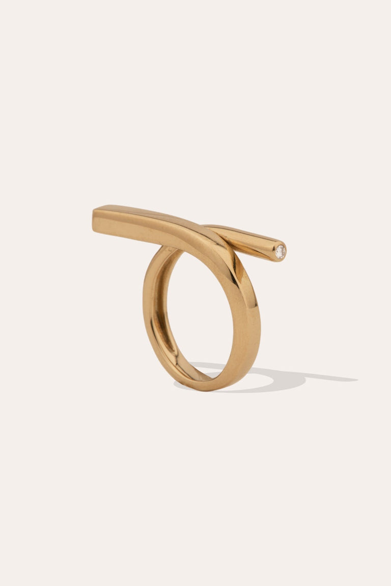 Flight - 18 Carat Yellow Gold and Diamond Ring