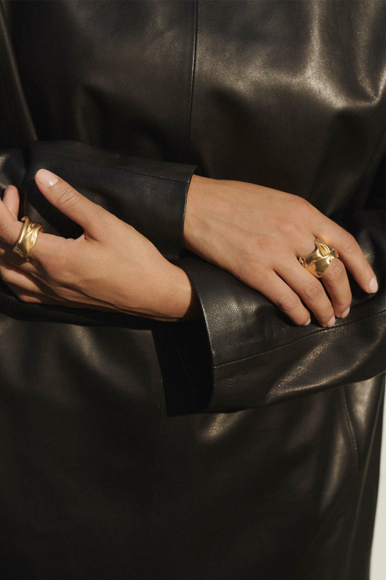 Crunched: A Tale of Abandoned Legal Strategies - Recycled Gold Vermeil Ring
