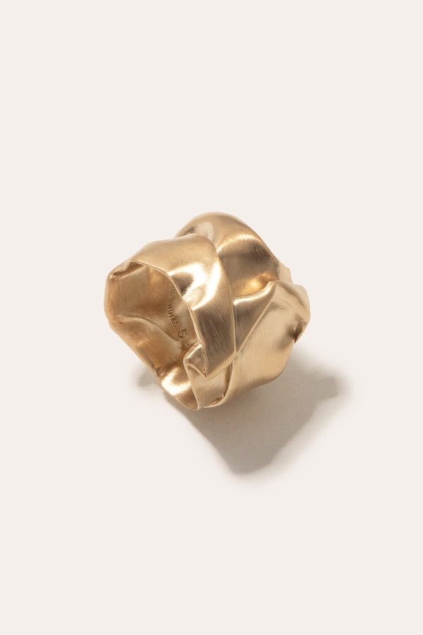 Crunched: A Tale of Abandoned Legal Strategies - Recycled Gold Vermeil Ring