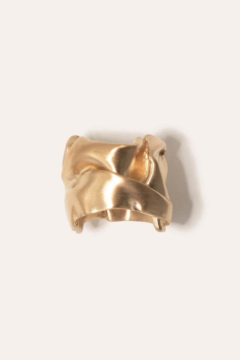 Crunched: A Tale of Abandoned Legal Strategies - Recycled Gold Vermeil Ring