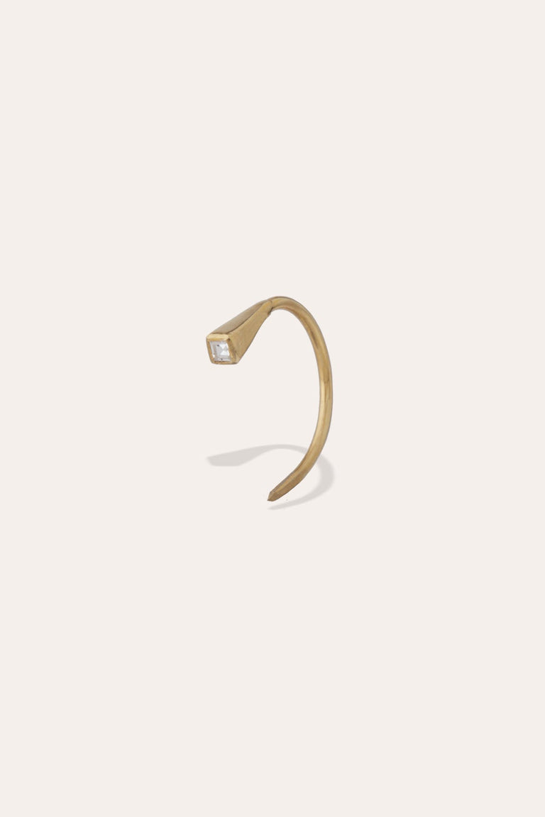 A Midsummer Bird - Yellow Gold and Diamond Single Earring