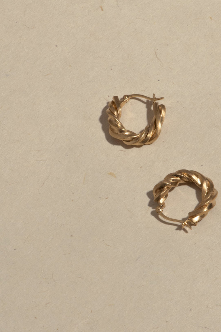Deep State - Gold Vermeil Hoop Earrings