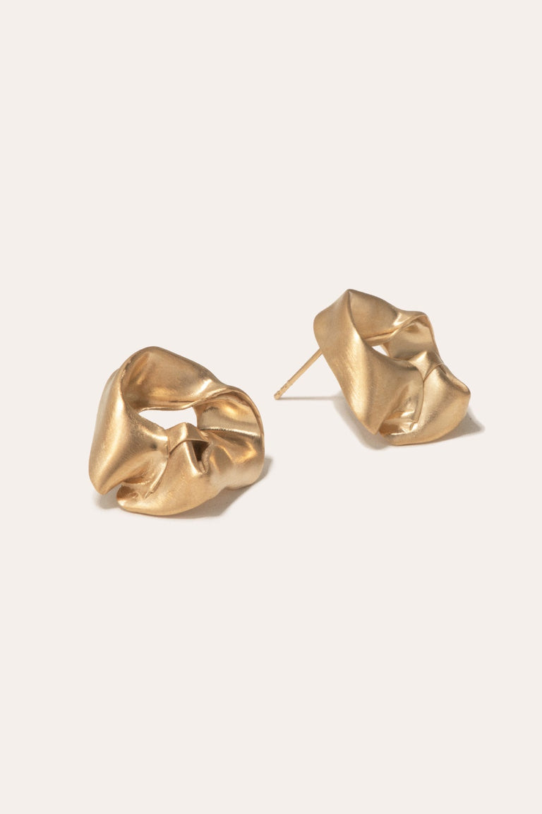 "Notsobig" Scrunch - Gold Vermeil Earrings