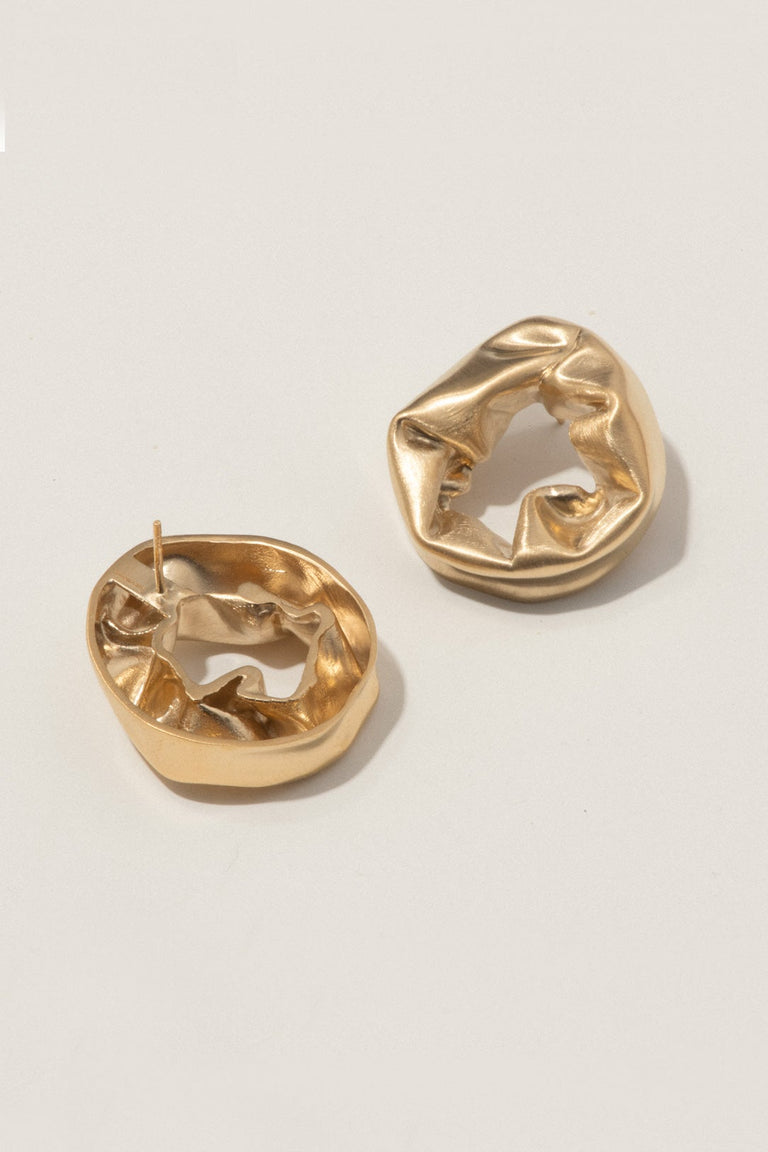 Scrunch - Gold Vermeil Earrings