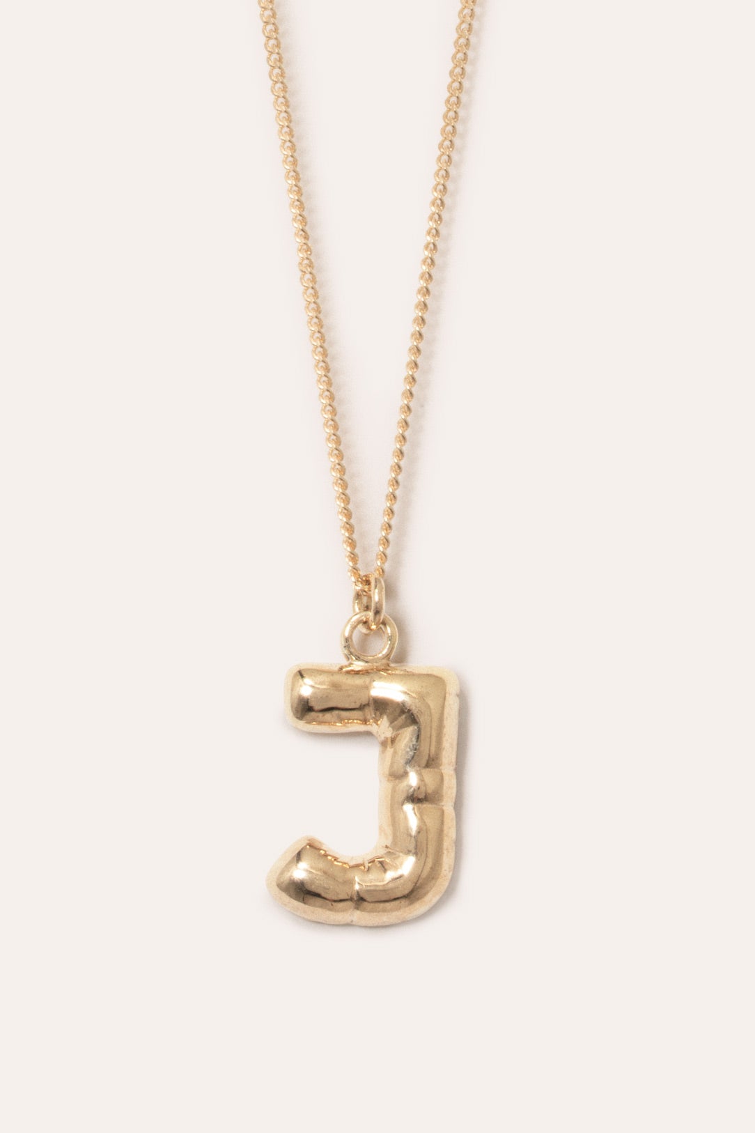 Gold Vermeil Heart Necklace with Initials - Paperclip Chain - Talisa