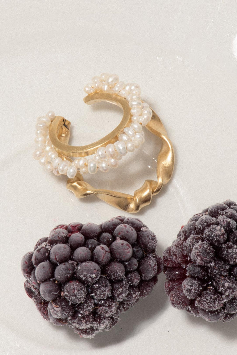 A Negotiation with the Infinite - Freshwater Pearl and Gold Vermeil Ear Cuff