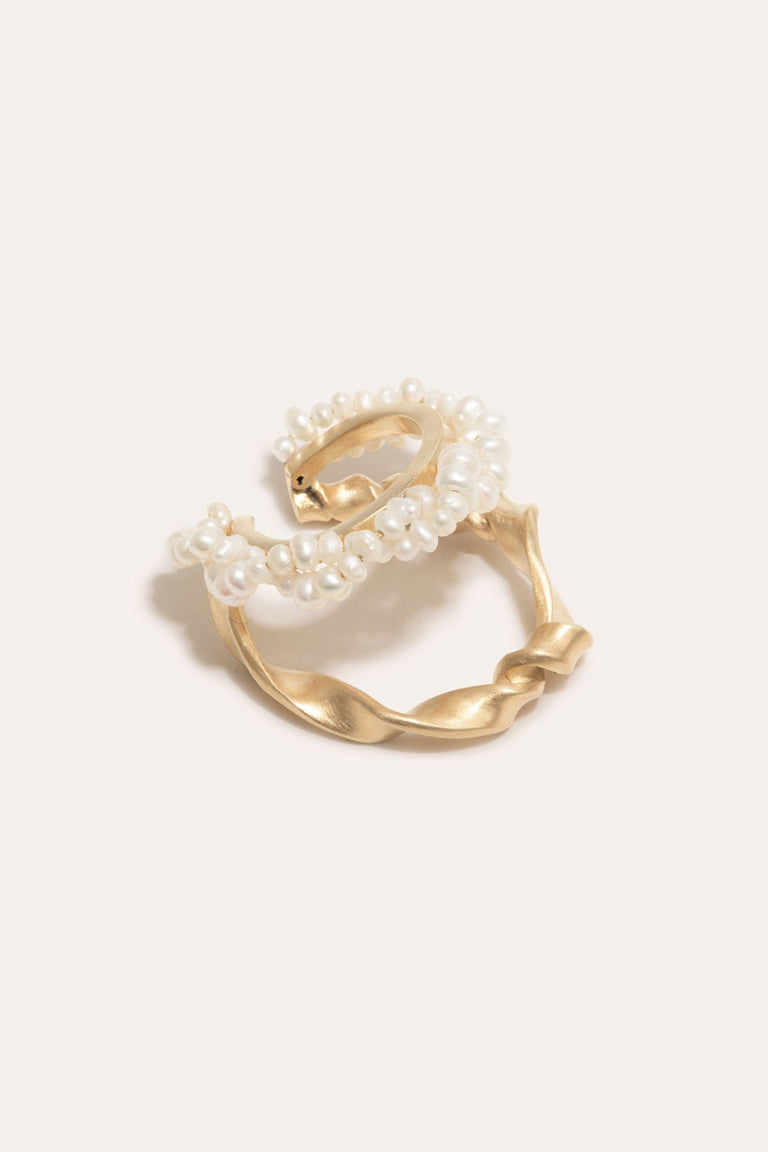 A Negotiation with the Infinite - Freshwater Pearl and Gold Vermeil Ear Cuff