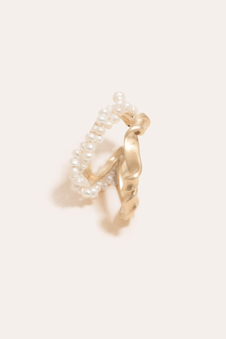 A Negotiation with the Infinite - Freshwater Pearl and Gold Vermeil Ear Cuff