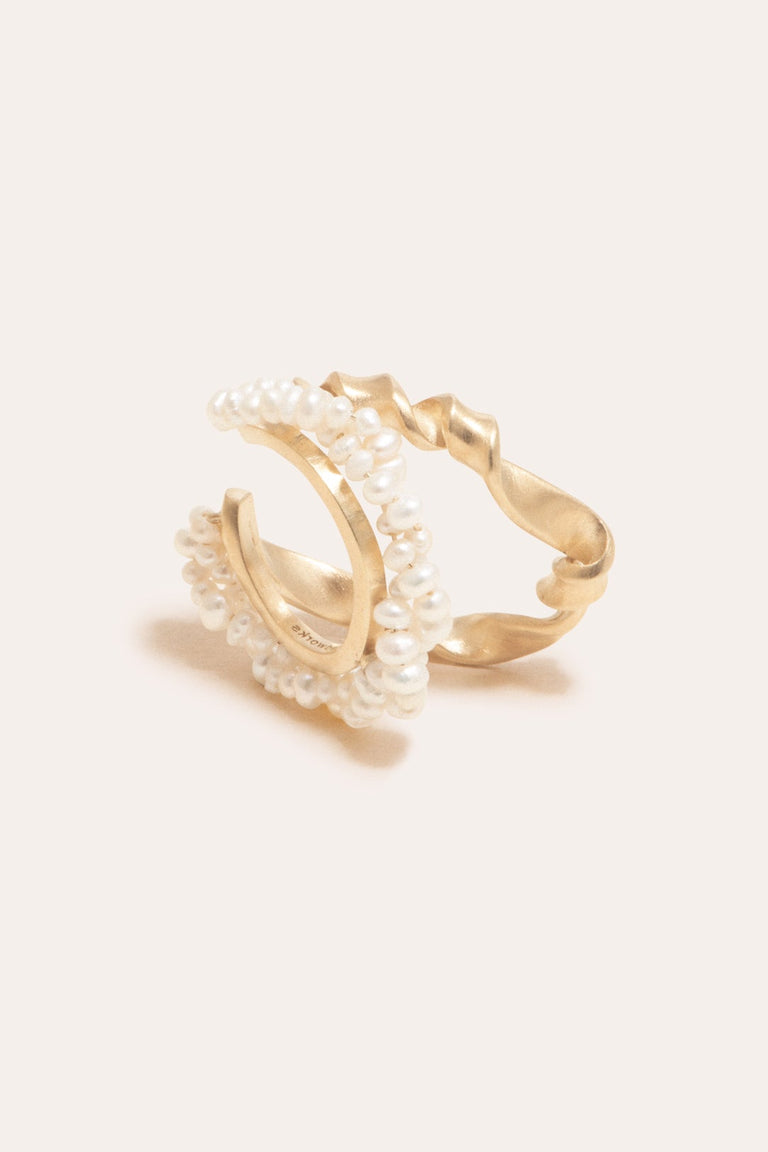A Negotiation with the Infinite - Freshwater Pearl and Gold Vermeil Ear Cuff