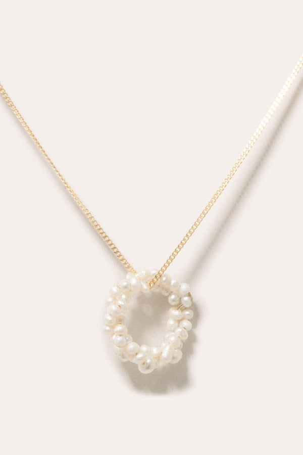 Drift - Pearl and Recycled Gold Vermeil Pendant