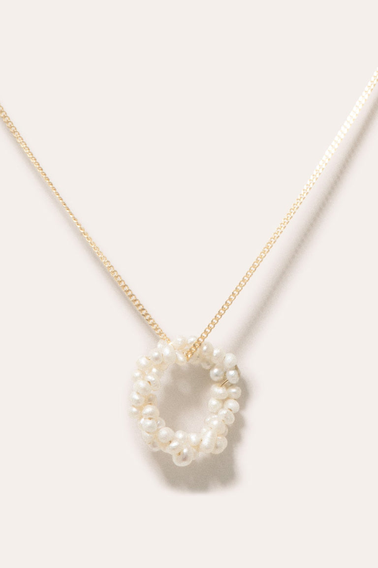 Drift - Pearl and Recycled Gold Vermeil Pendant