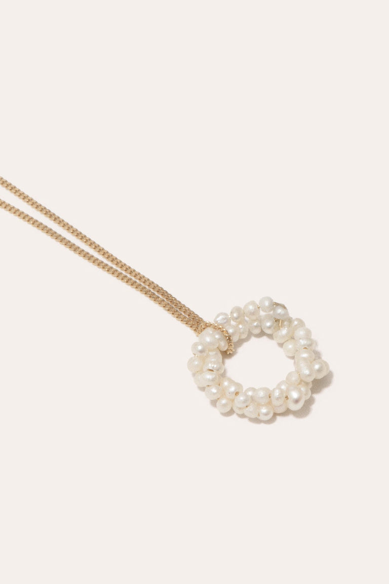 Drift - Pearl and Recycled Gold Vermeil Pendant