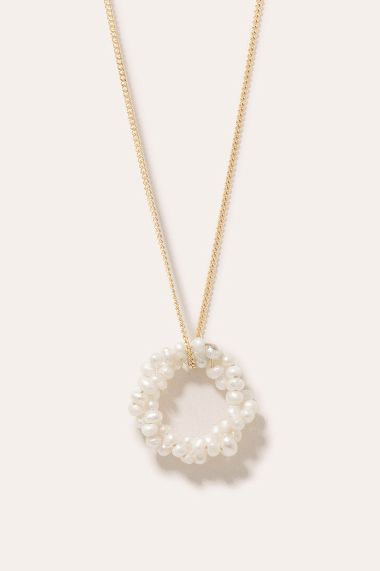 Drift - Pearl and Recycled Gold Vermeil Pendant