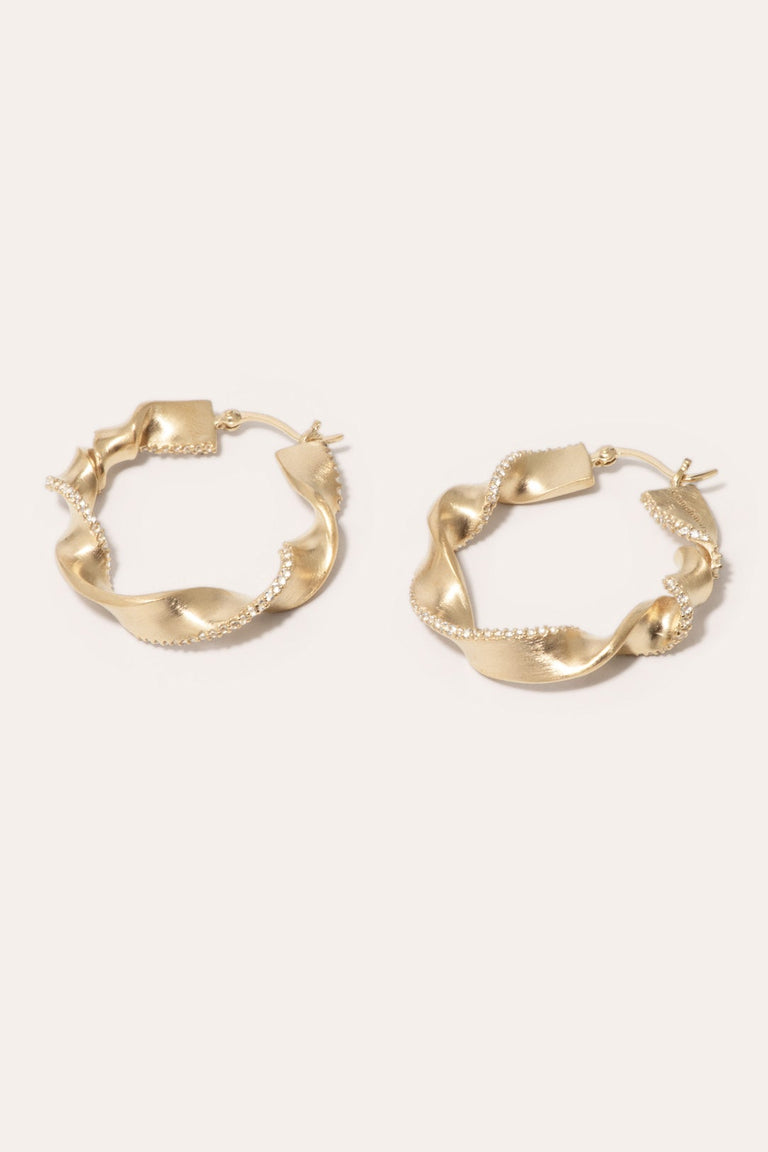 Flux - White Topaz and Gold Vermeil Earrings