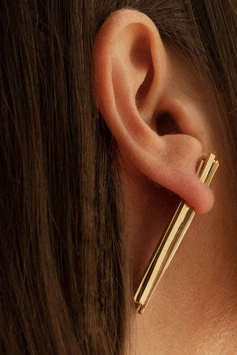 Splintered - Gold Vermeil Earring