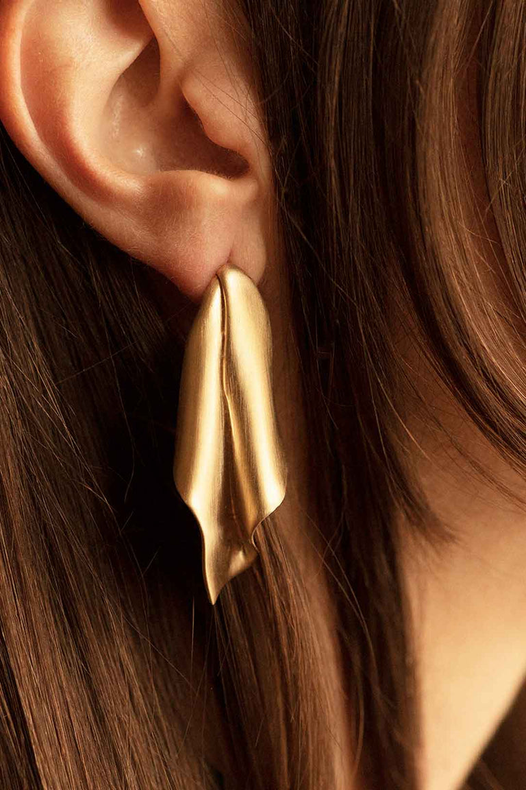 The Dishcloth of the Metropolitan Elite - Gold Vermeil Earrings