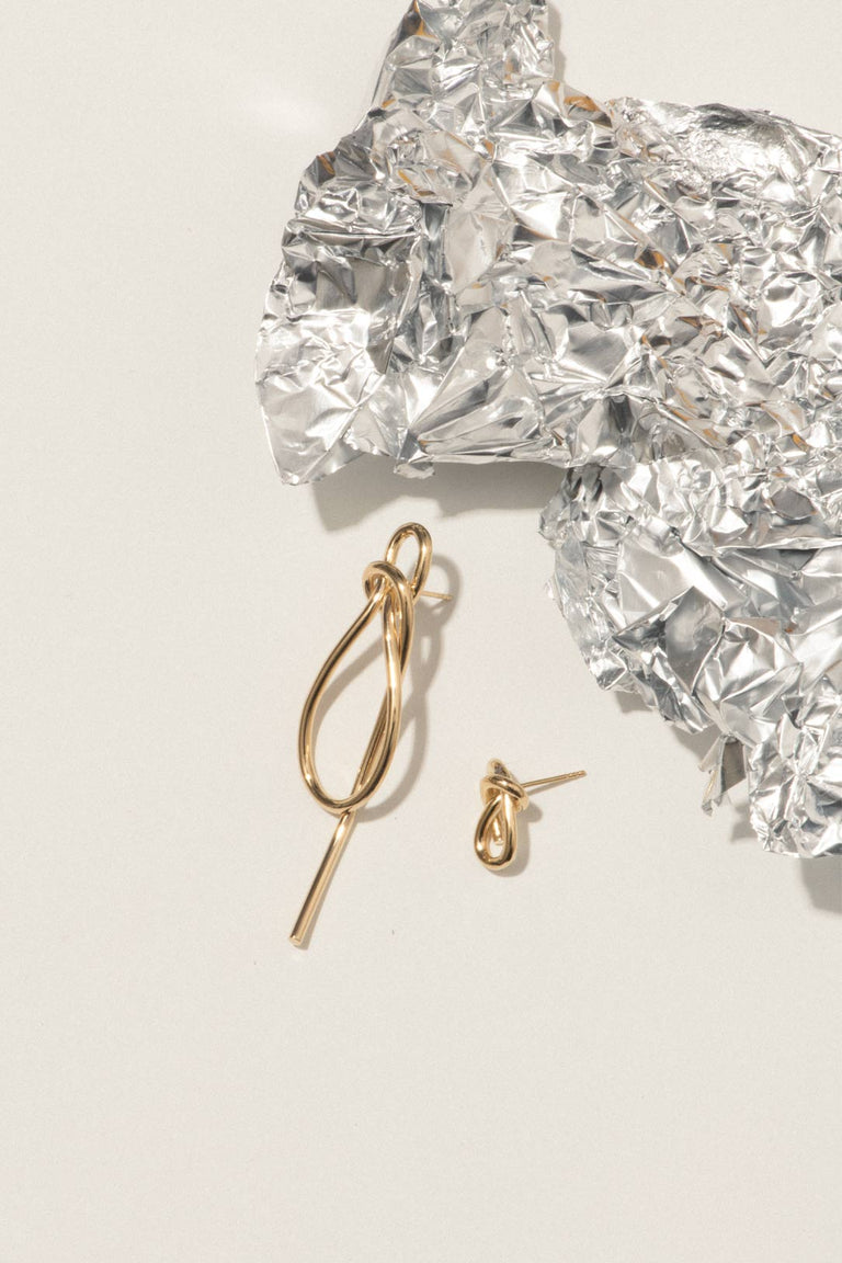 Thread - Recycled Gold Vermeil Earrings