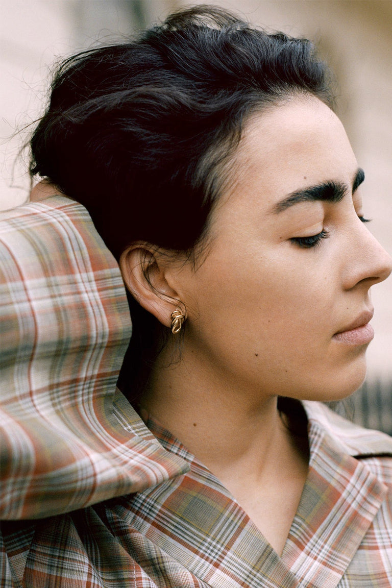 Thread - Recycled Gold Vermeil Earrings