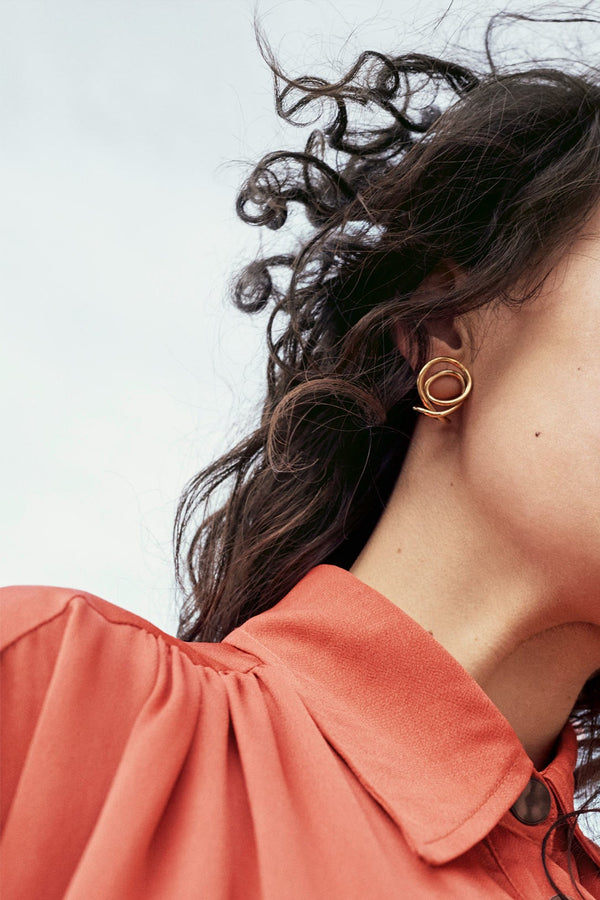 Letter to an Archaeologist - Gold Vermeil Earrings